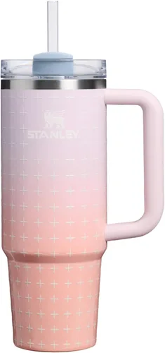 Vista 120 de STANLEY Quencher H2.0 Vaso Térmico con asa y pajilla, 64 onzas, tapa Flowstate de 3 posiciones, gran capacidad para viajes y deportes, vaso de acero