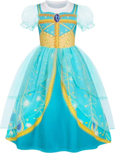 Vista 10 de Ropa de Disfraz de Princesa para Niñas Cumpleaños Fiesta Elegante Disfraz de Halloween Vestidos de Princesa para Niños Pequeños Rosa