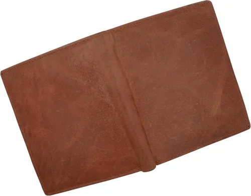 Vista 6 de Cartera Bifold Hipster para Tarjetas de Crédito con Bloqueo RFID de Piel de Cordero Premium, Antiguo, medio, Bifold