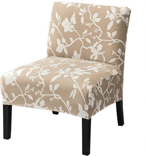 Vista 45 de JIAN YA NA Funda para silla decorativa sin brazos, funda elástica para silla sin brazos, fundas de terciopelo para sillas sin brazos, fundas Beige