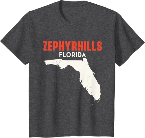 Vista 20 de Zephyrhills Florida USA State America Travel Floridian T-Shirt, Negro
