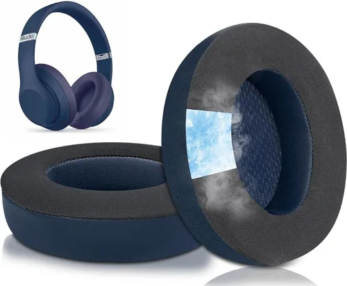 Vista 12 de SoloWIT Almohadillas de gel refrescante de repuesto para auriculares Beats Studio 2 y Studio 3 con cable e inalámbricos, almohadillas con espuma