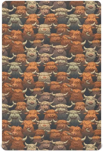 Vista 2 de Fitted Crib Sheets Highland Cows Mini Crib Sheets for Boy & Girl Toddler Mattress Sheets Playard Sheet 21216692