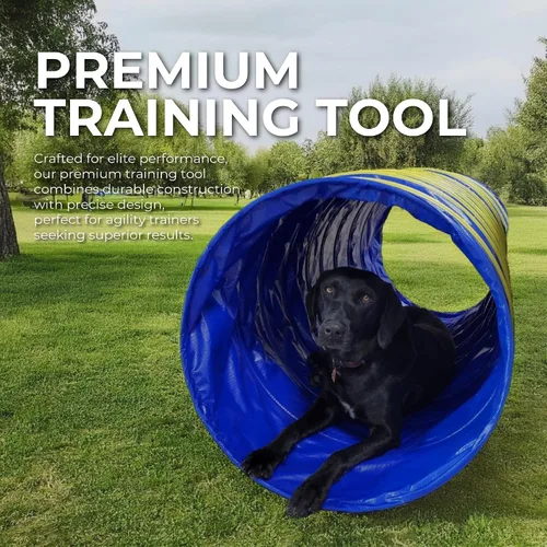 Vista 4 de ActiveDogs - Equipo de entrenamiento de agilidad para perros – Túnel de competencia resistente de 12 pies con paso de 4 pulgadas para perros al aire