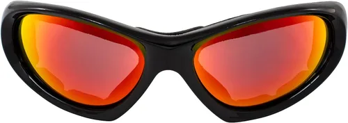 Vista 6 de Hurricane Eyewear 3 pares de gafas de sol de esquí acuático y acuático de categoría 5 para gafas marcos rojos con lente de espejo rojo marcos negros