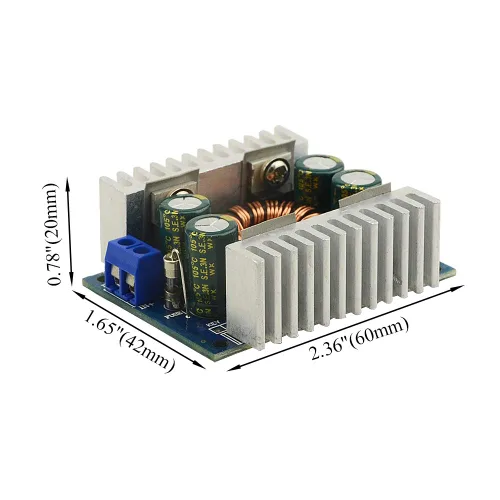 Vista 5 de Módulo convertidor Buck Boost de alta potencia 8A DC-DC Regulador de voltaje ajustable DC5-30V a 1.25-30V Módulo de fuente de alimentación