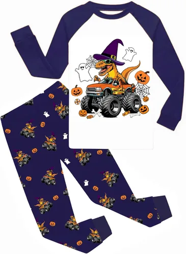 Vista 57 de Demifill Conjunto de pijamas de Halloween para niños y niñas, pijamas de Navidad, ropa de dormir para niños y niñas