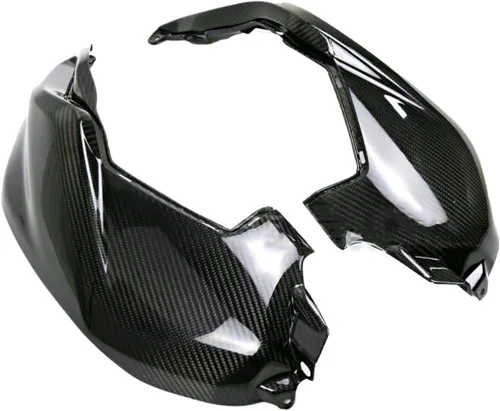 Vista 2 de Compatible con Yamaha compatible con MT07 MT 07 2018 2019 2020 de fibra de carbono tanque de combustible panel lateral cubiertas protectores
