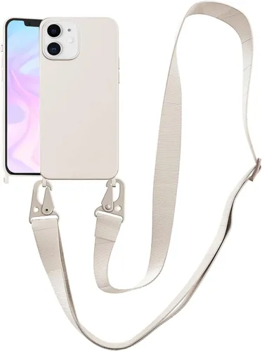 Vista 92 de Funda compatible con iPhone 8 Plus, iPhone 7 Plus/6 Plus/6S Plus con cordón, funda cruzada para iPhone con correa ajustable de silicona para iPhone