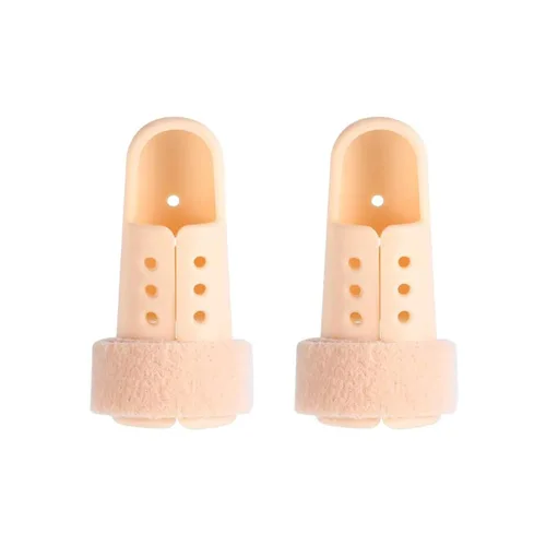 Vista 9 de SooGree 2 piezas de férula de dedo mazo soporte de dedo férula de dedo soporte protector de plástico para inmovilizador de dedos ajustable