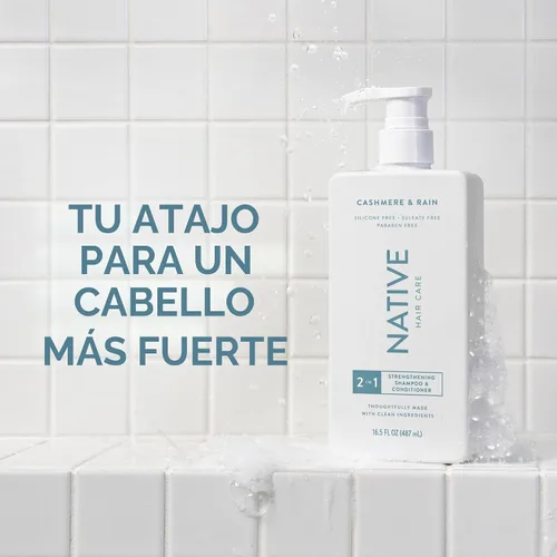 Vista 2 de Native Champú y acondicionador 2 en 1 Stengthening Cashmere & Rain 16.5 fl oz.
