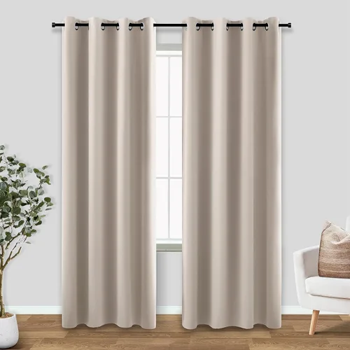 Vista 124 de KOUFALL Cortinas de Baño Aqua para Ventana, Juego de 2 Paneles Decoración Costera Cortinas Cortas Opacas para Ventana Pequeña de Cocina Puerta