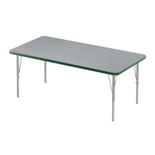 Vista 23 de Correll - Mesa rectangular de actividades para el aula de 30 x 60 pulgadas, altura ajustable (19-29 pulgadas), parte superior de granito gris, borde