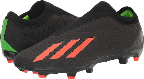 Vista 7 de adidas Tenis de fútbol unisex para adultos X Speedportal.3 para terreno firme, Verde solarCore BlackSolar Yellow