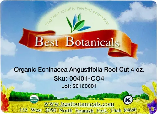 Vista 4 de Best Botanicals Echinacea Angustifolia Root Cut 4 oz. (Orgánico)