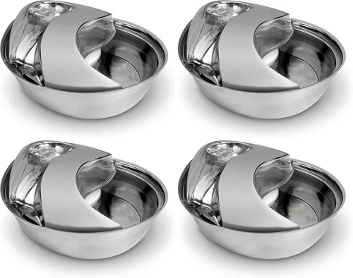 Vista 10 de Fuente de acero inoxidable Pioneer Pet con diseño de gota de lluvia