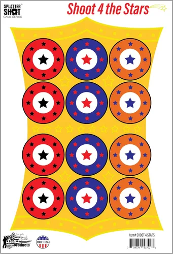 Vista 2 de Pro-Shot Products Splatter Shot Game Series 12" x 18" Tag Paper Target - 8 Pack