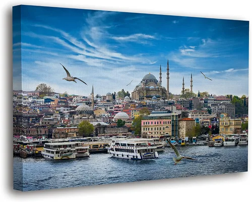 Vista 39 de SpiritualHands Lienzo decorativo para pared, diseño de lugares famosos del patrimonio mundial, carteles enmarcados escénicos, paisajes modernos, 01