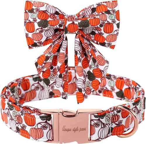 Vista 75 de Unique style paws - Collar para perros con corbatín, collar ajustable para perros y gatos, pequeño, mediano y grande