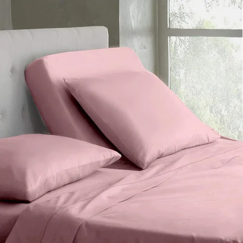 Vista 67 de Juego de sábanas de algodón de 600 hilos tamaño Queen dividido para base de cama ajustable, juego de sábanas de 4 piezas con bolsillo profundo
