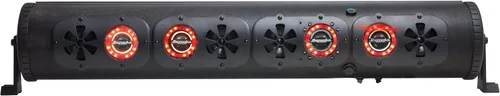 Vista 8 de Bazooka Barra de fiesta G3 Bluetooth de 16 pulgadas Potencia máxima de 450 vatios Luces LED Botón de fiesta para compartir música Altavoces