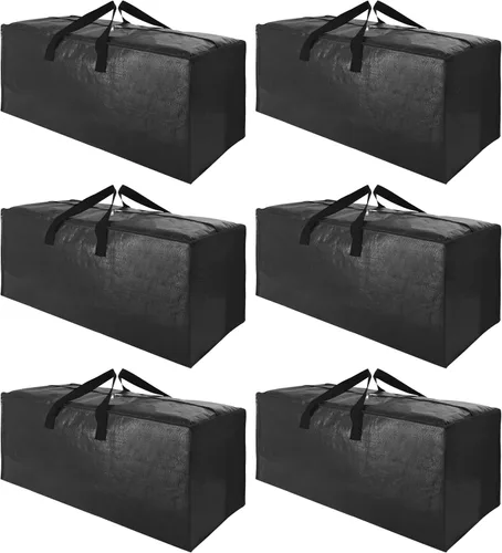 Vista 14 de SWEET DOLPHIN Paquete de 8 bolsas de mudanza resistentes de 200 libras con asas envolventes, bolsas de almacenamiento extra grandes para ahorrar