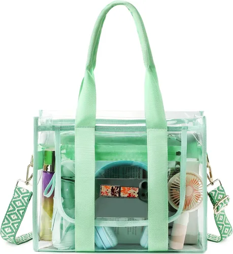 Vista 13 de getgto Bolsas Transparentes para Mujer Bolso de Mano, Bolso Cruzado, Bolso Transparente Aprobado para Estadios para Eventos Deportivos, Concierto