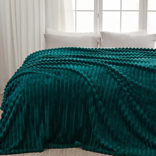 Vista 70 de NEWCOSPLAY Manta de Tiro Súper Suave Aqua Franela Sedosa Premium Forro Polar Jacquard Acanalado 3D Ligero Manta de Cama Uso en Todas las Estaciones