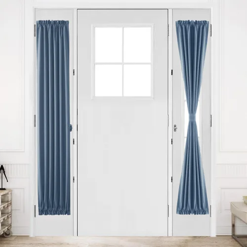 Vista 59 de DWCN Cortinas para Puertas Francesas – Cortinas opacas térmicas con bolsillo para barra para puertas con ventana de cristal, puertas de cocina