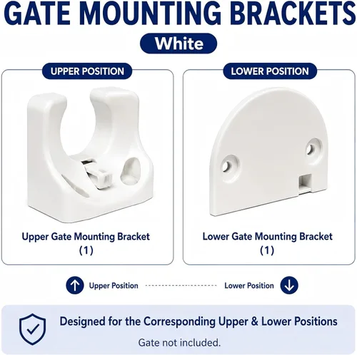 Vista 4 de SPACEANY Kit de piezas de repuesto retráctil para puerta de bebé, accesorios oficiales para puertas de seguridad SPACEANY - Incluye montaje de Blanco