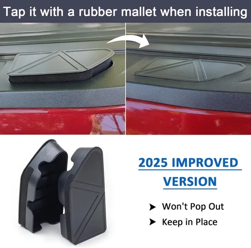 Vista 5 de TOPINSTALL Elegantes fundas de bolsillo para riel de cama 2025 compatibles con Silverado/Sierra 1500 2019-2026 y Chevy Silverado/GMC Sierra 2500HD