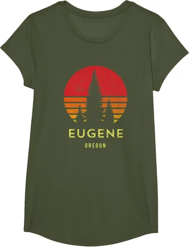 Vista 65 de Camiseta Eugene Oregon, Negro, S