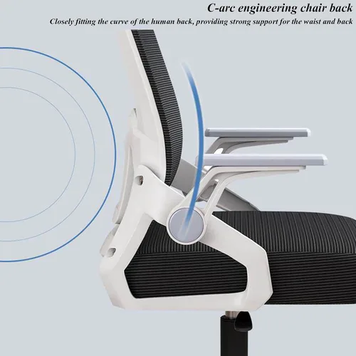 Vista 4 de Ergonomic Computer Desk Office Chair with Latex Cushion and Backrest - Comfortable Adjustable Gaming Chair for Work, Study and Relaxation in