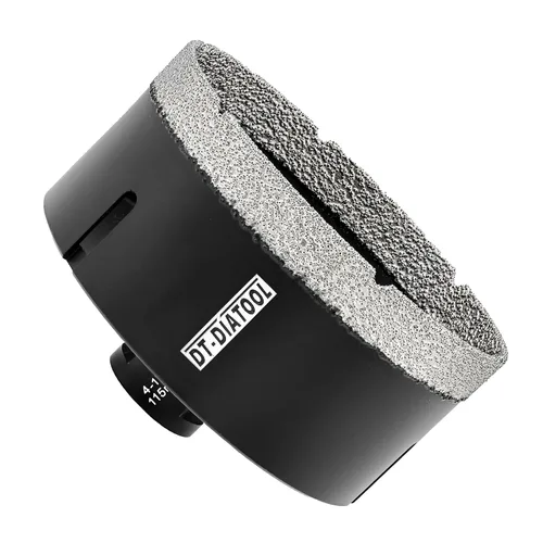 Vista 24 de DT-DIATOOL Broca de núcleo de diamante de 1/4 pulgada con hilo 5/8"-11 de vacío soldado para baldosas de porcelana, cerámica, gres, mármol, granito