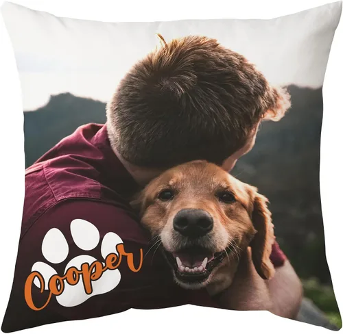 Vista 8 de Hyturtle Almohada personalizada conmemorativa de condolencia con inserción - 12"x12" impresa por ambas caras con nombre personalizado y foto