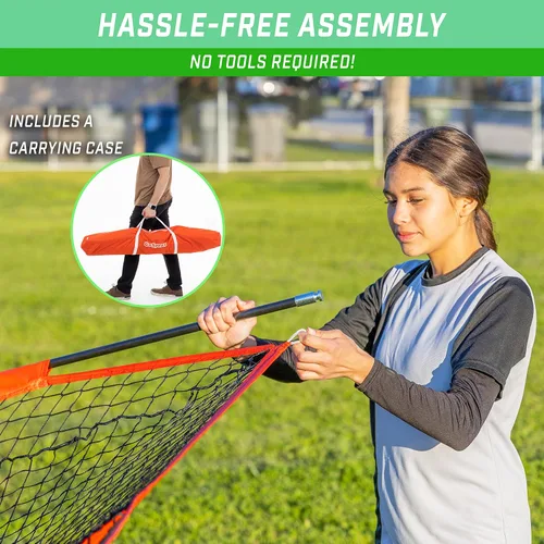 Vista 6 de GoSports Strike Net - Portería de entrenamiento de fútbol – Entrenador de red de tiro para todos los niveles de habilidad – 12 pies x 8 pies o 18