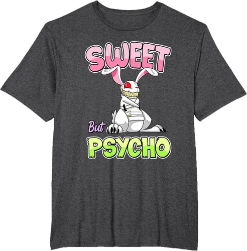 Vista 17 de Sweet But Psycho Shirt Bunny Creepy Gothic Rabbit Funny T-Shirt