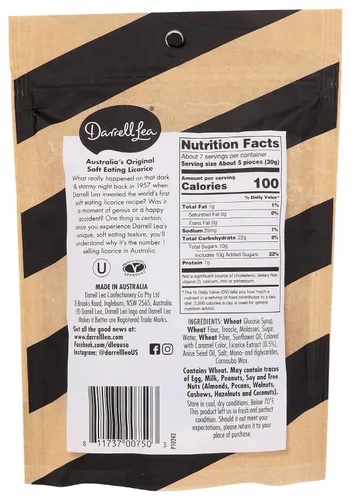 Vista 2 de Darrell Lea Regaliz Negro Suave 7 OZ