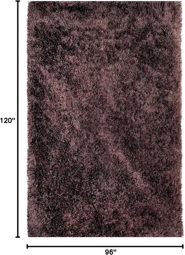 Vista 2 de LA Rug Linens Romance Collection - Alfombra de felpa suave de felpa, marrón, 8 x 10 pies, pelo de 1.5 pulgadas de grosor, alfombra