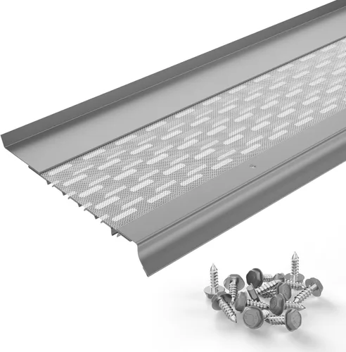Vista 13 de Micromesh 5 pulgadas Gutter Guards Leaf Protection, 1 Pies Paquete de muestra Bronce oscuro, Malla de acero inoxidable, Cubiertas de canalón