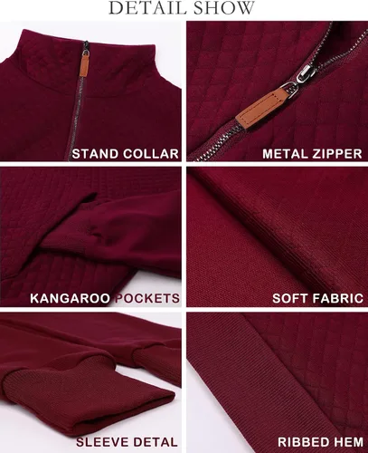 Vista 6 de BTFBM - Sudadera moderna para mujer con patrón acolchado, ligera, con cremallera, de manga larga, sencilla e informal
