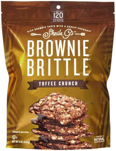 Vista 2 de Sheila G's Caramelo Crunch Brownie Brittle 5oz en bolsa