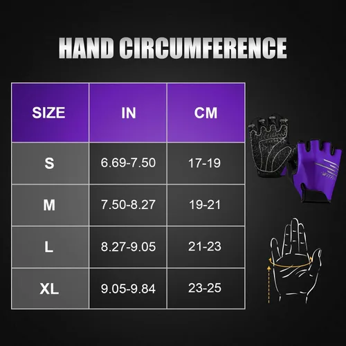Vista 6 de Guantes de ciclismo para hombres y mujeres, guantes de ciclismo de medio dedo, guantes de entrenamiento adecuados para deportes al aire libre