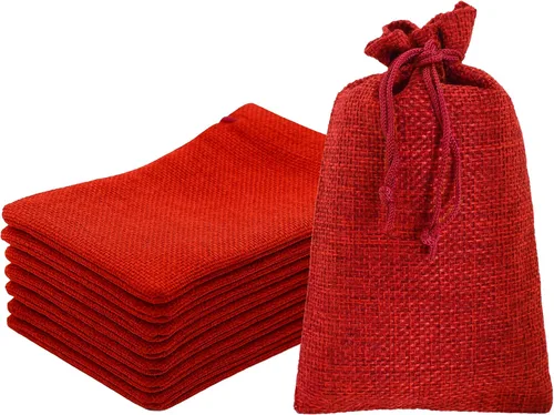 Vista 19 de Mandala Crafts Bolsas de regalo con cordón de arpillera negra de 10 x 12 pulgadas para regalos, 20 bolsas grandes de lino para regalo, dulces, café