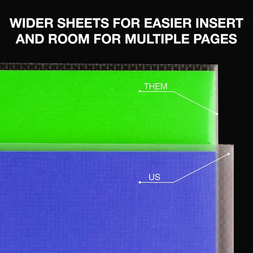 Vista 7 de Samsill Protectores de hojas ultra transparentes, paquete de 150 unidades, protectores de página de 8.5 x 11 pulgadas para carpeta de 3 anillas