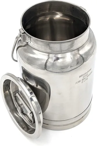 Vista 3 de The Dairy Shoppe Lata de leche de acero inoxidable Totes (5 litros)
