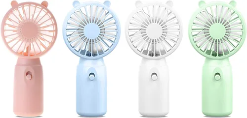 Vista 2 de Ventilador pequeño de mano, mini ventilador portátil de verano, ventilador de bolsillo con pilas AA (pilas no incluidas) Ventilador de oficina