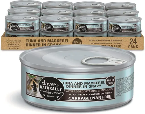 Vista 23 de Dave's Pet Food Grain Free Wet Cat Food (Minced Chicken in Gravy), Naturally Healthy Canned, Added Vitamins & Minerals, Wheat, Gluten & GMO-Free