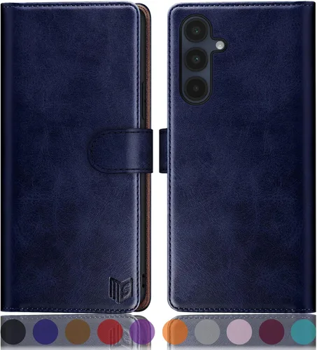 Vista 15 de SUANPOT Compatible con Samsung Galaxy A16 5G Funda tipo cartera con bloqueo RFID y soporte para tarjetas de crédito, funda protectora tipo libro