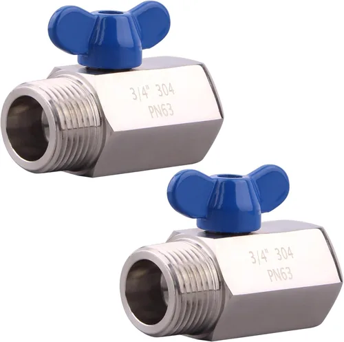 Vista 10 de DERNORD Válvula de bola de acero inoxidable Mini rosca NPT (1" hembra y macho)